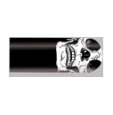 BLIXZ noir avec tête de mort blanc