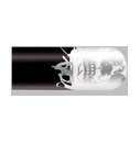 BLIXZ noir avec tête de mort métal