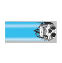 BLIXZ bleu tête de mort blanche