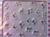 Stickers 3D fleurs blanches et argents