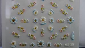 Stickers 3D fleurs de couleurs