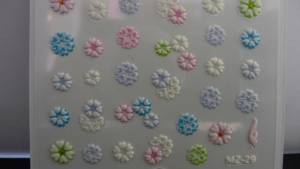 Stickers 3D fleurs de couleurs