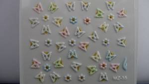 Stickers 3D papillons de couleur