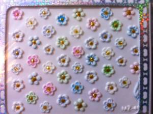 Stickers 3D fleurs de couleur