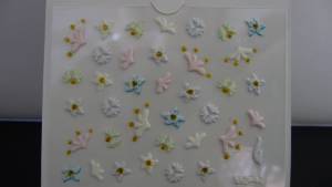 Stickers 3D fleurs de couleur