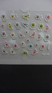 Stickers 3D fleurs et noeuds de couleur