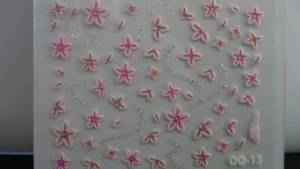 Stickers 3D fleurs roses et blanches