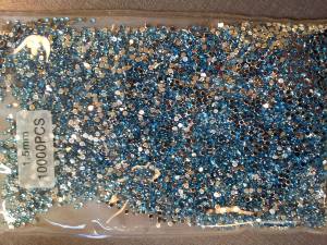 Sachet de strass bleus10000pcs